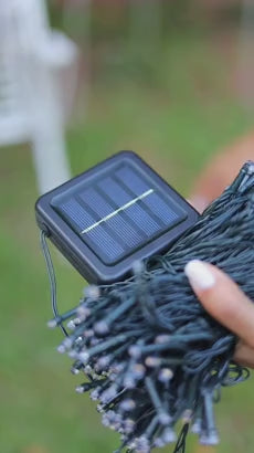 LUCES NAVIDEÑAS CON PANEL SOLAR